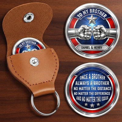 Custom Pocket Hug - Personalized America 250th Anniversary Gifts For Brother - Brothers Share One Soul